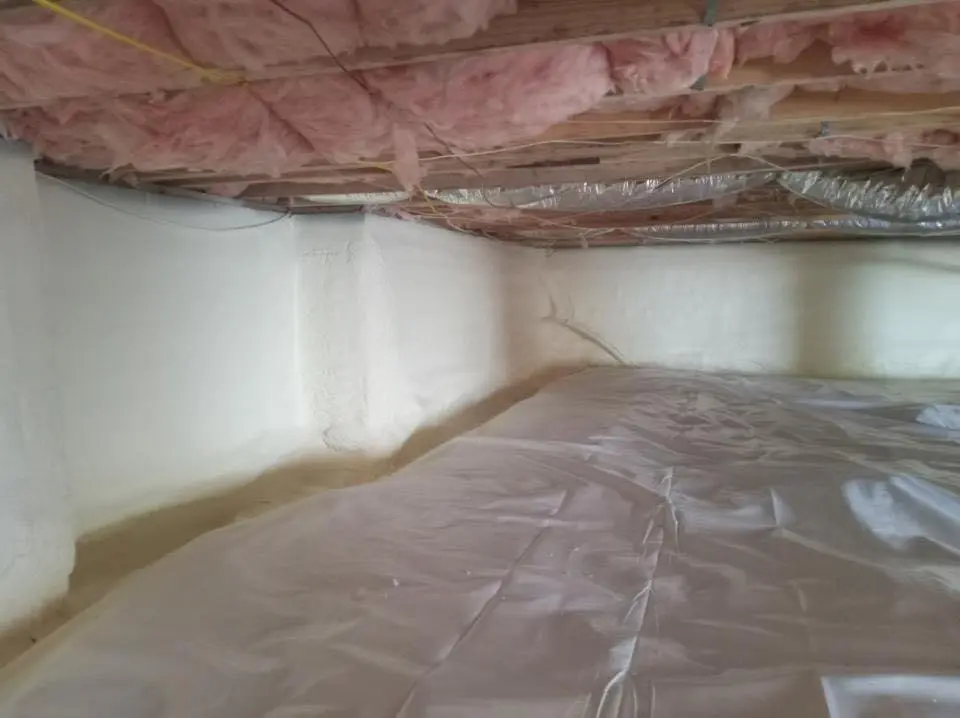 Crawl space encapsulation with closed-cell spray foam for Spray Foam Roofing in Parkersburg